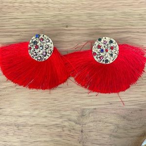 Vintage Sassy Jones Fringed Earrings